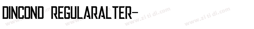 DINCond RegularAlter字体转换